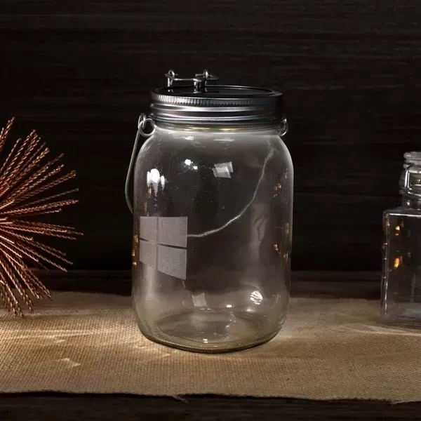 Clear glass Mason jar
