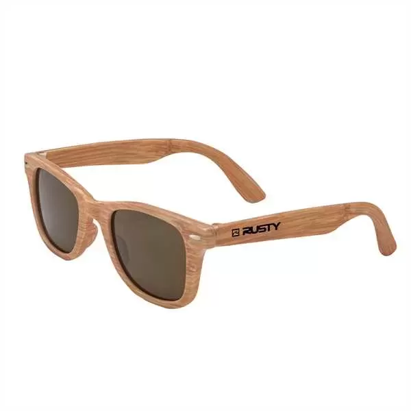 Woodgrain sunglasses that feature