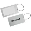 Aluminum luggage tag. 