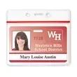 Credit-card-size resealable vinyl badge