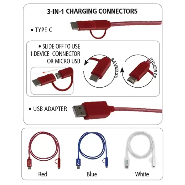 3-in-1 charging cable with