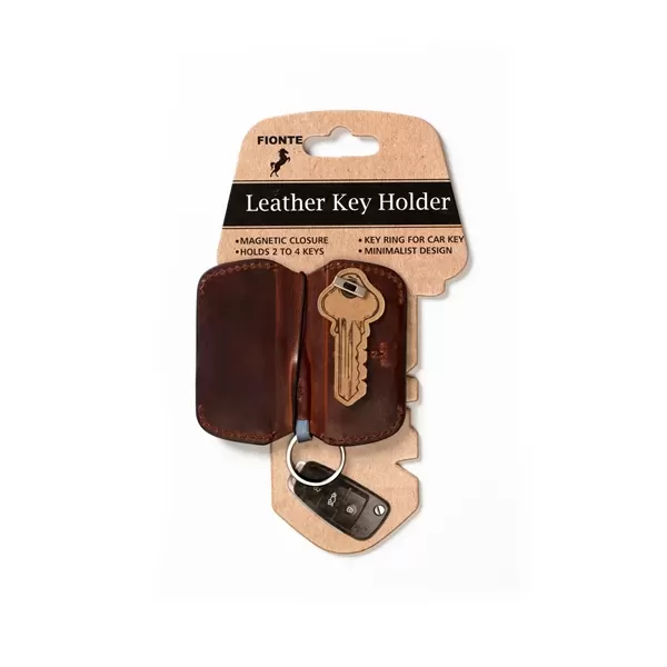 Genuine leather magnetic key