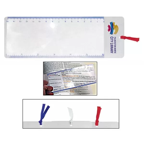 Flexible, lightweight bookmark magnifier,