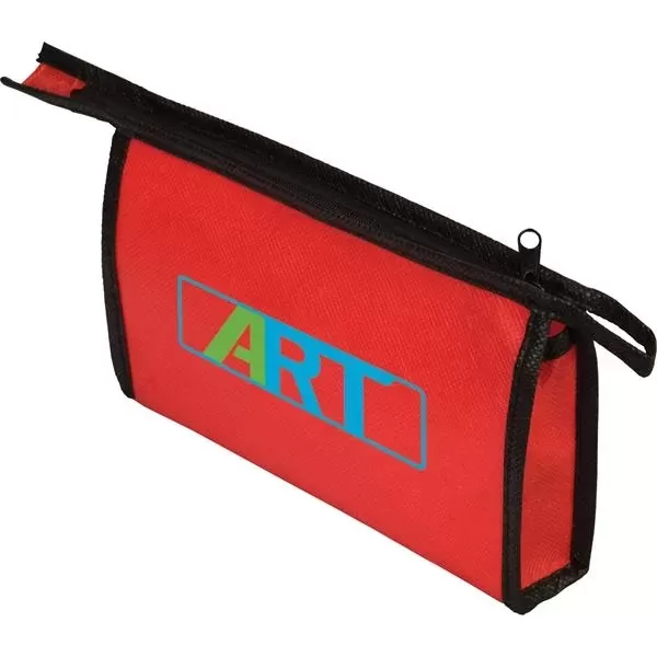 Non-woven zipper pouch with