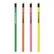 Neon-colored pencils with No.