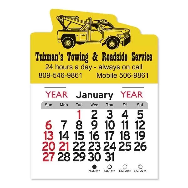 Tow truck-shaped Peel-N-Stick® 12-month