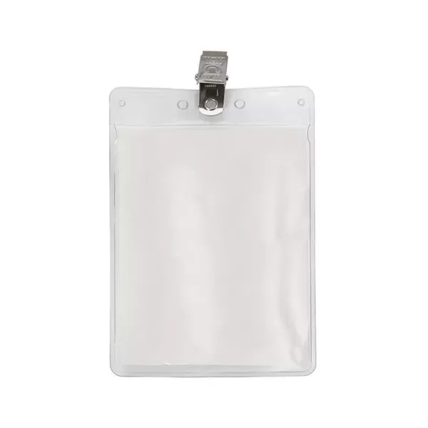 Vertical clear vinyl pouch