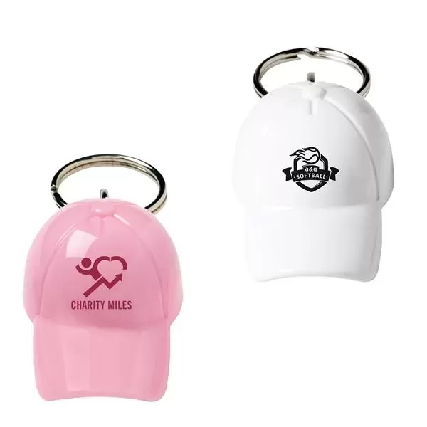 Baseball cap shaped keychains