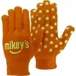 Orange knit gloves with