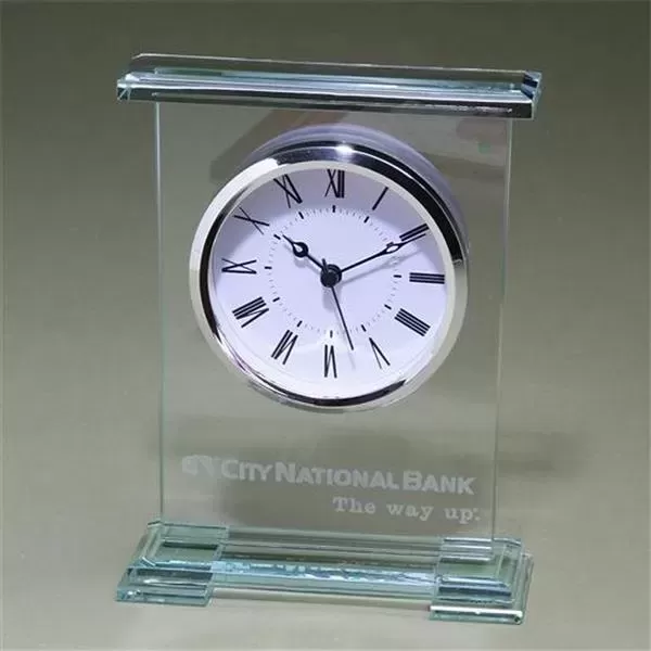 Award clock with jade