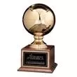 Basketball award on walnut