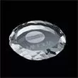 Optical crystal round paperweight.