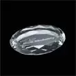 Optical crystal oval paperweight.