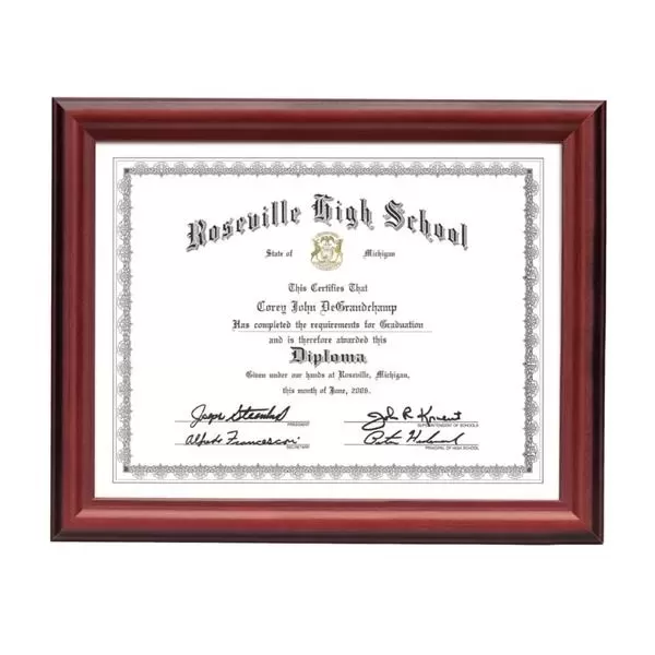 Bedworth Certificate Frame -