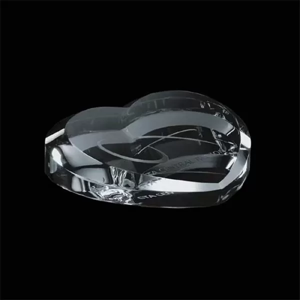 Optical crystal heart shape