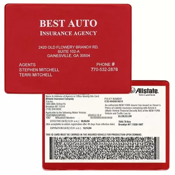 Insurance Card Holder 