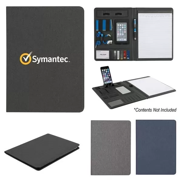 Polyester heather padfolio with