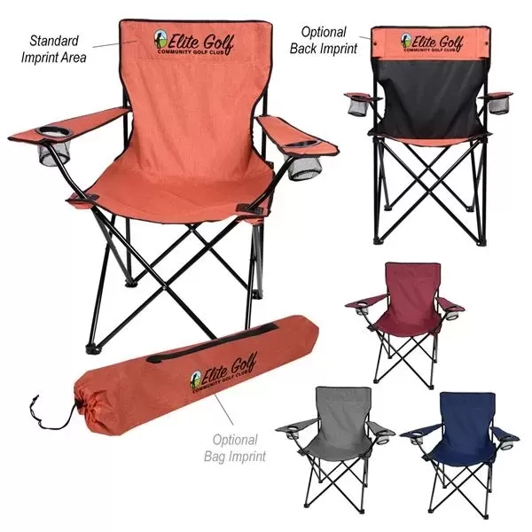 Heathered folding chair for