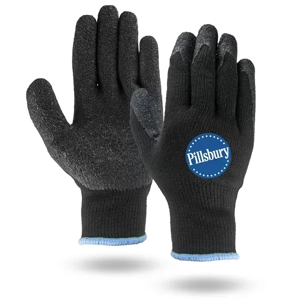 Breathable black knit gloves,