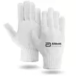 White knit work gloves,