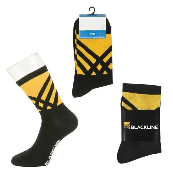 Custom one-size-fits-most dress socks