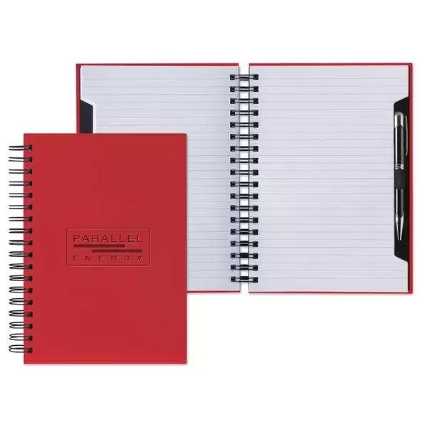 Double spiral-bound journal with