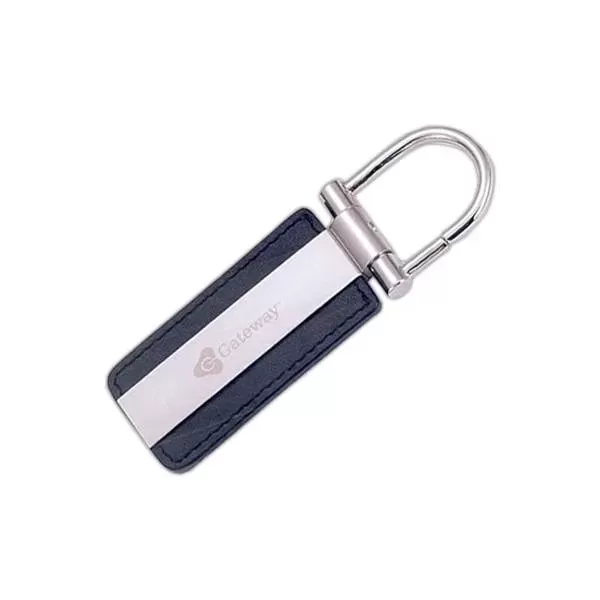Executive leather keychain in