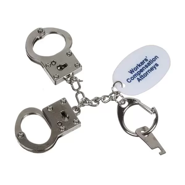 Handcuff keychain with a