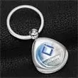 Chrome metal key tag