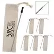 Reusable stainless straw kit