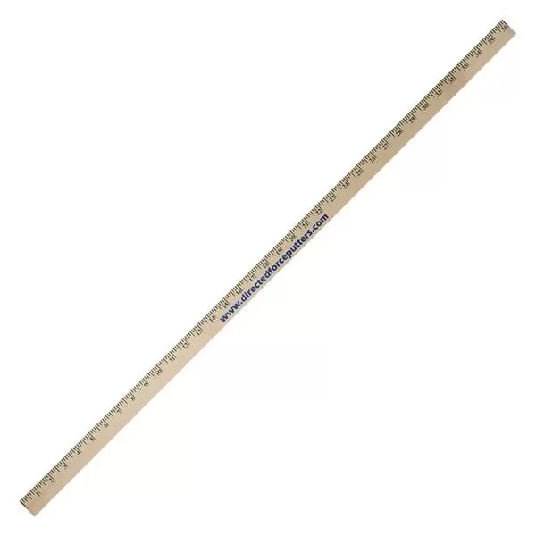 Clear lacquered yardstick made