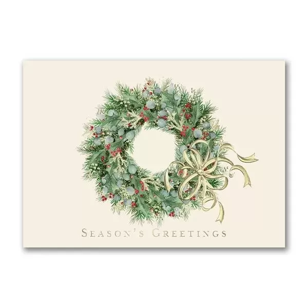 Wreath Holiday card with