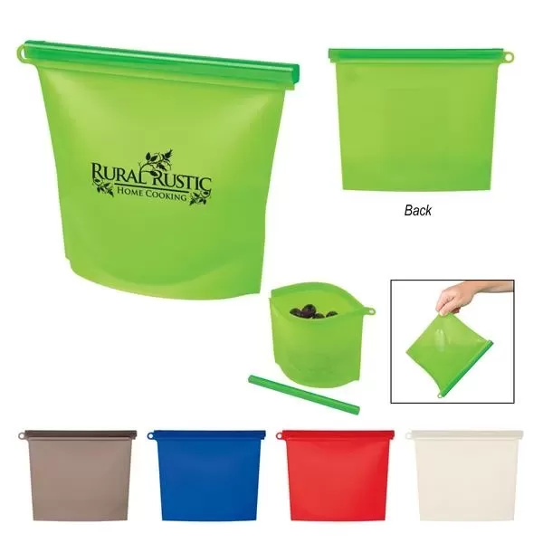 Resealable, reusable food bag