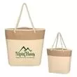 Burlap rope tote bag