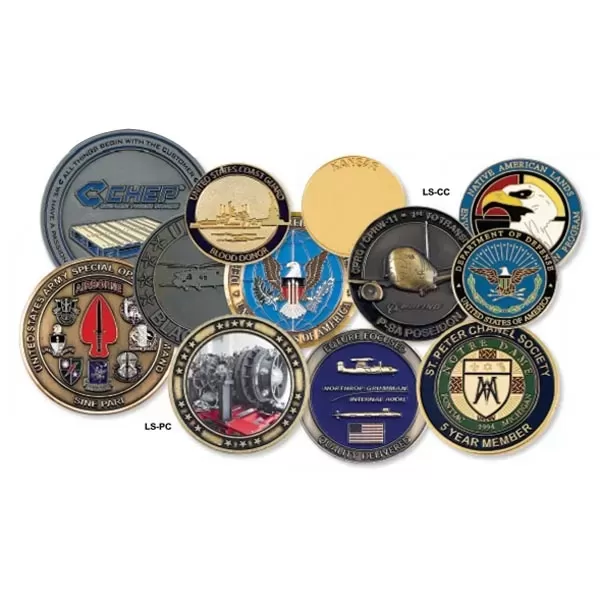 Two-sided challenge coin with