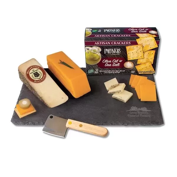 Slate cheese plate packaged