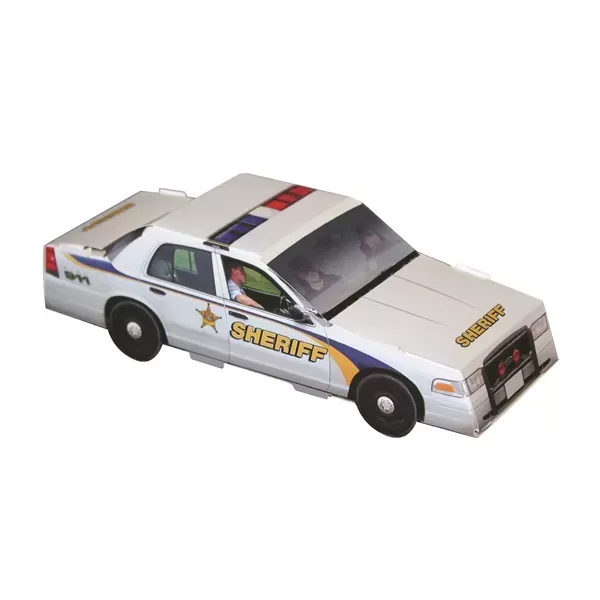 Foldable Die-cut Sheriff Car,Full