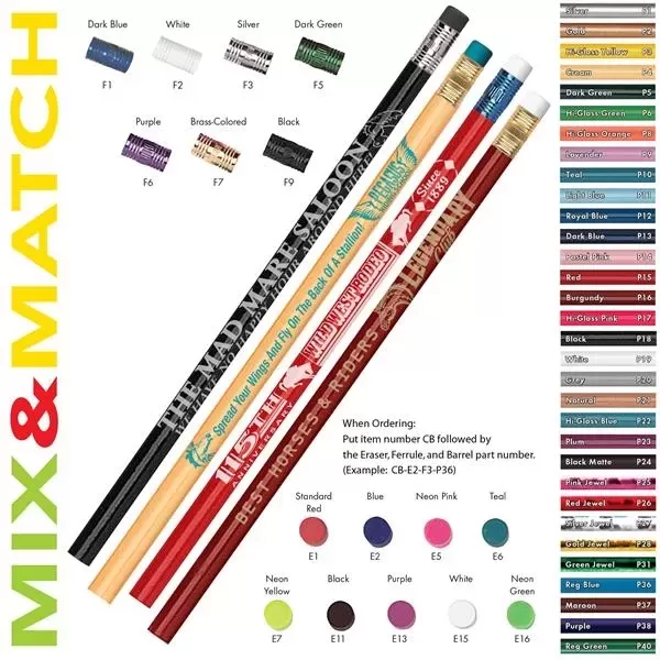 Pencil featuring customizable barrel,