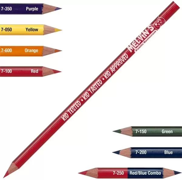 Combination colored pencil, red