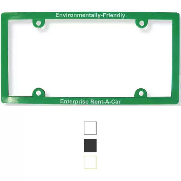 License plate frame with
