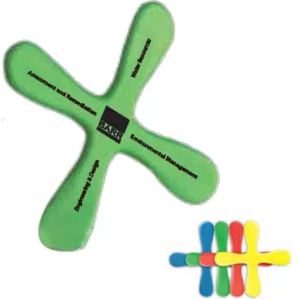 Foam boomerang with superior