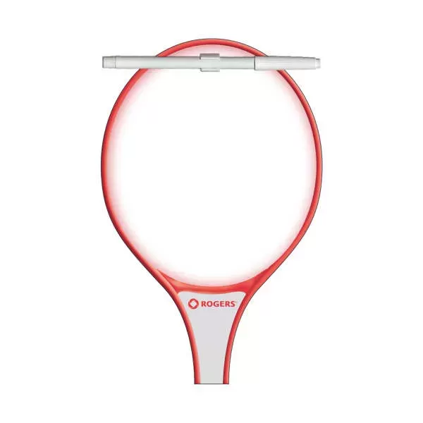 Racket shaped dry erase