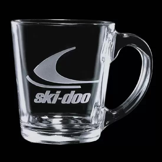 Glass coffee mug with