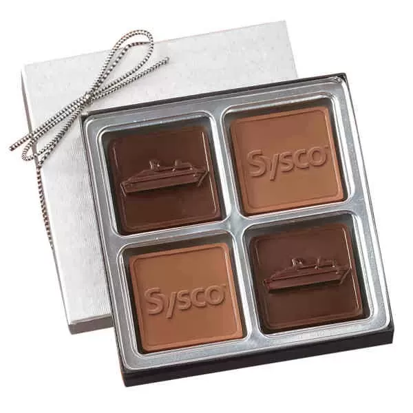 Custom chocolate squares gift