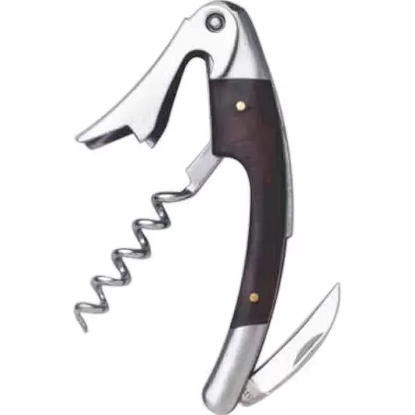 Stainless steel curved corkscrew