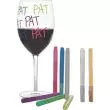 Neon ink wine glass