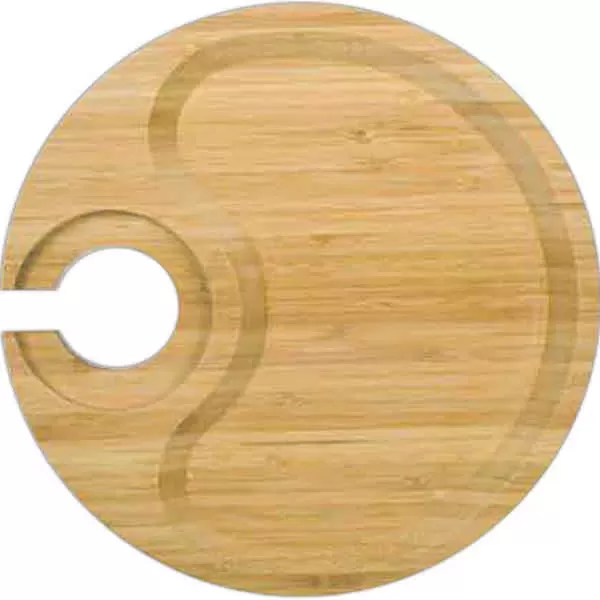 Round bamboo party plate