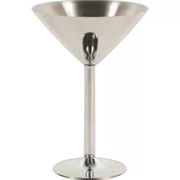 Polished stainless steel martini