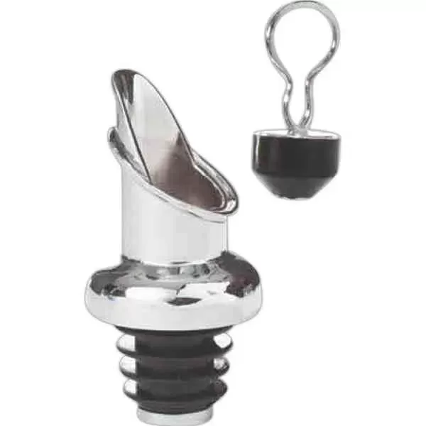 Bottle pourer with stopper,