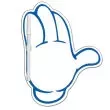 Mitten shaped dry erase